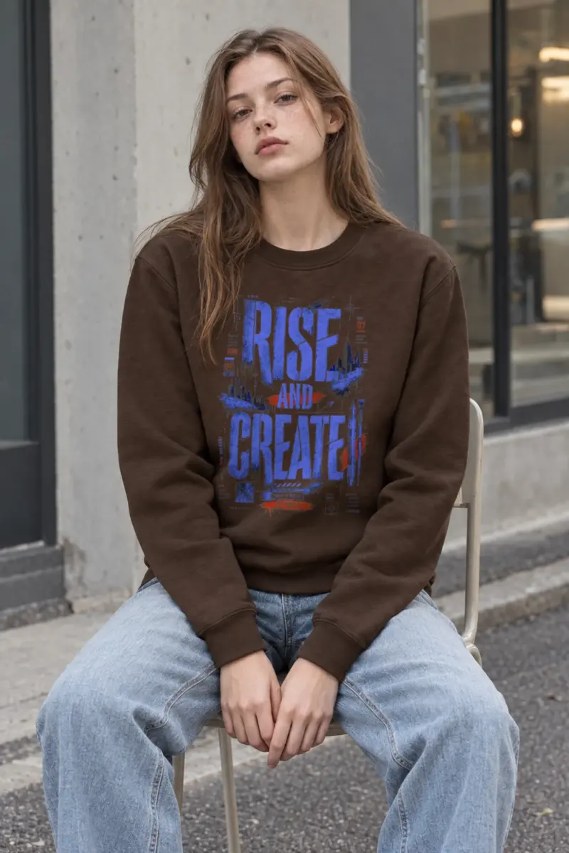 "Rise And Create" Heavy Blend Unisex Crewneck Sweatshirt