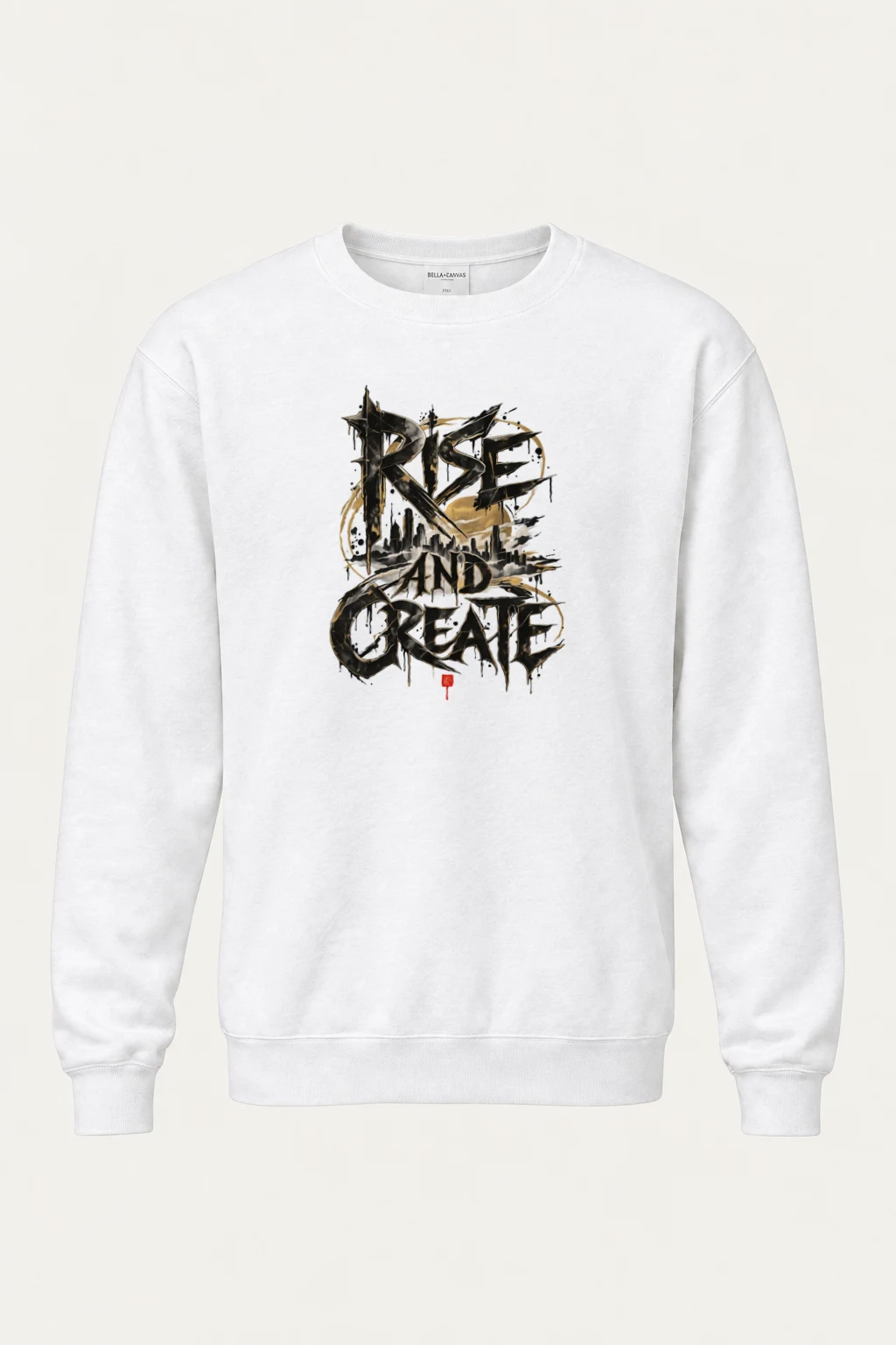 "Rise And Create" Heavy Blend Unisex Crewneck Sweatshirt | Gildan 18000