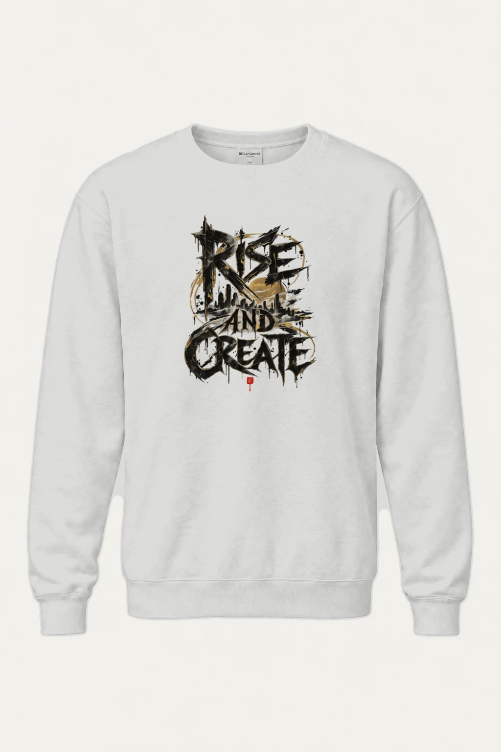 "Rise And Create" Heavy Blend Unisex Crewneck Sweatshirt | Gildan 18000