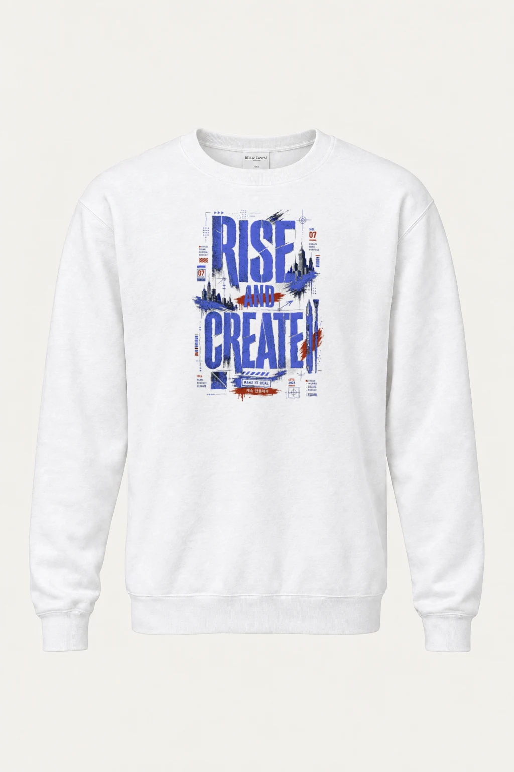 "Rise And Create" Heavy Blend Unisex Crewneck Sweatshirt | Gildan 18000