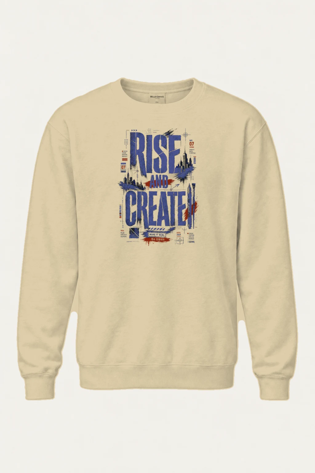 "Rise And Create" Heavy Blend Unisex Crewneck Sweatshirt | Gildan 18000