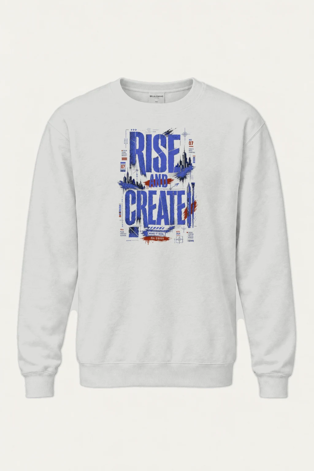 "Rise And Create" Heavy Blend Unisex Crewneck Sweatshirt | Gildan 18000