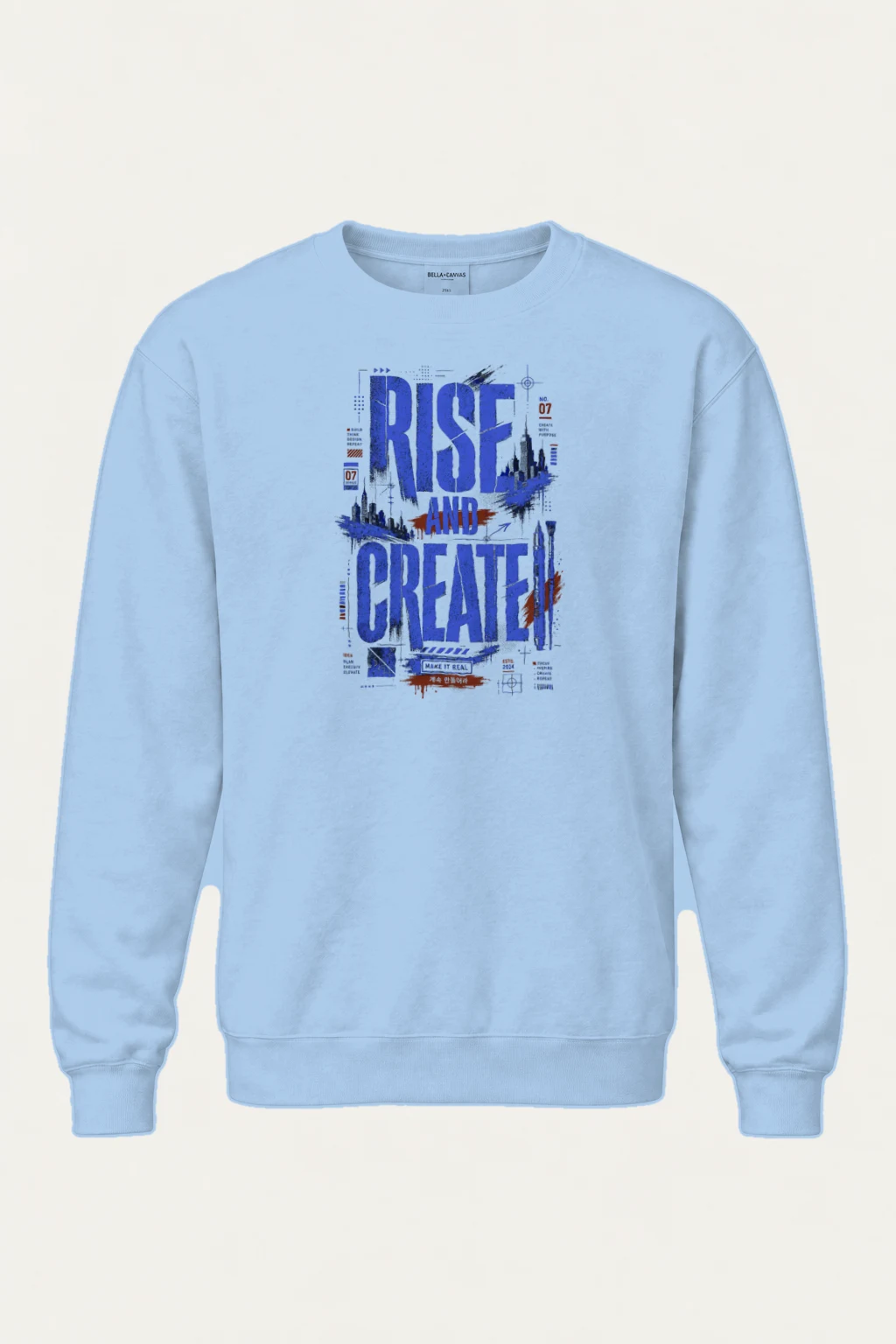 "Rise And Create" Heavy Blend Unisex Crewneck Sweatshirt | Gildan 18000