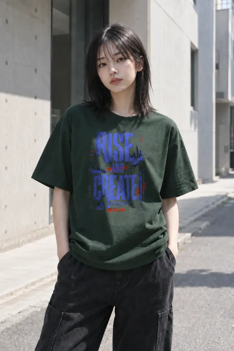 "Rise And Create" Heavyweight Unisex Crewneck T-shirt | Gildan 5000