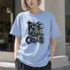"Skyline Manifest" Heavyweight Unisex Crewneck T-shirt | Gildan 5000