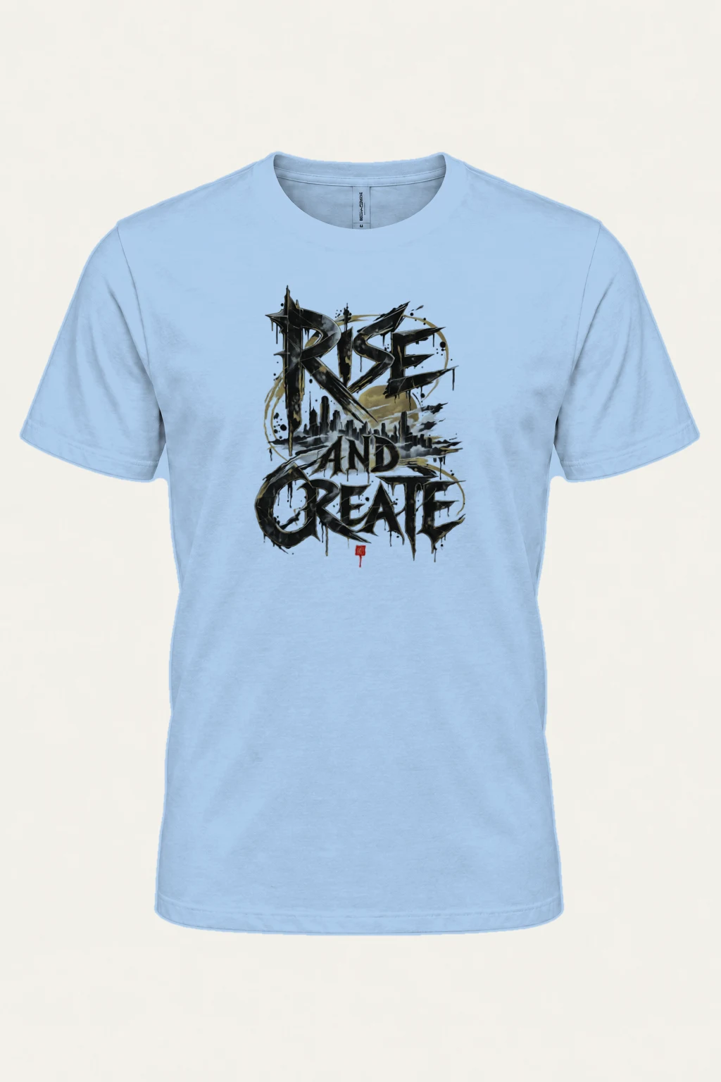 "Rise And Create" Heavyweight Unisex Crewneck T-shirt | Gildan 5000
