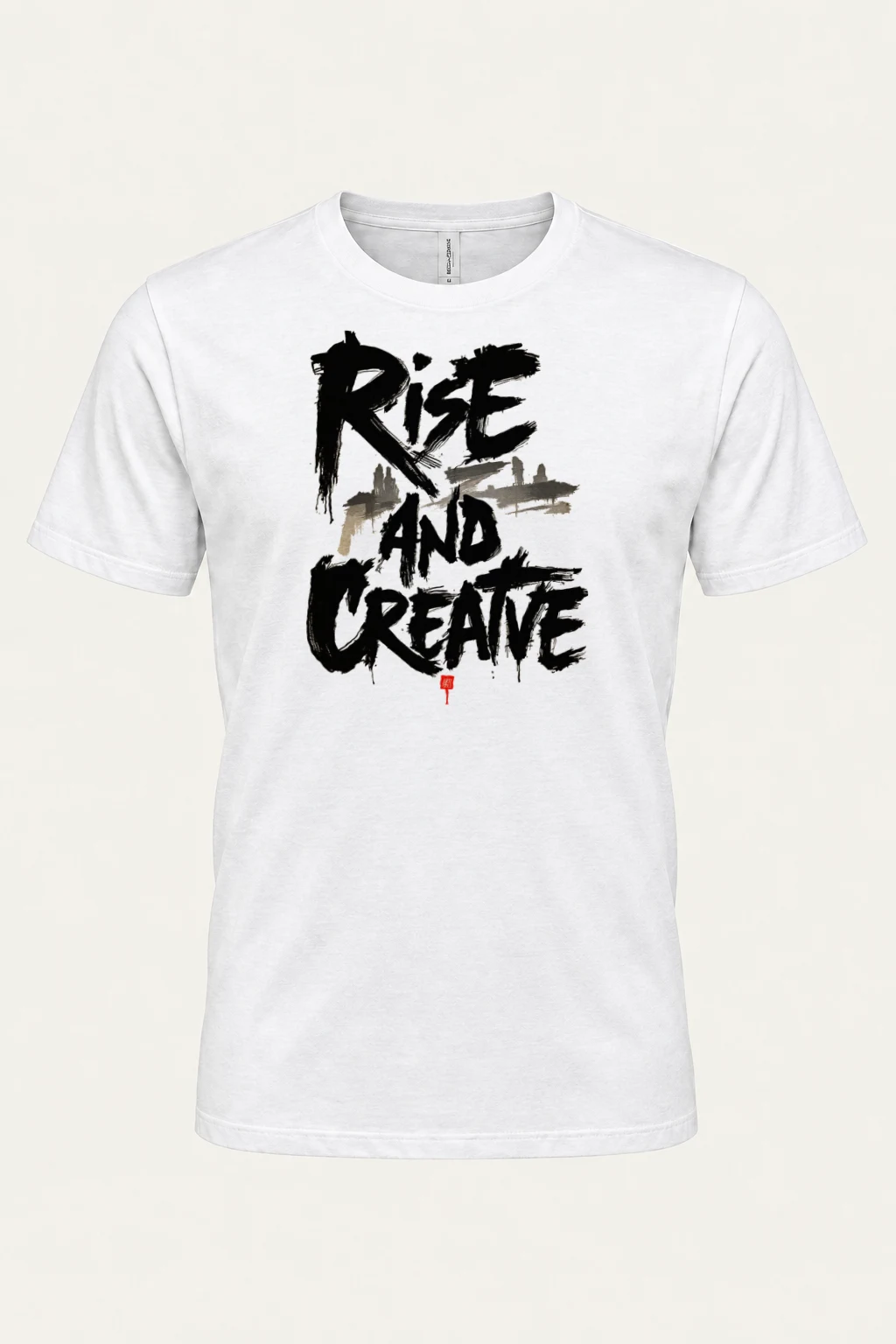 "Rise And Create" Heavyweight Unisex Crewneck T-shirt | Gildan 5000