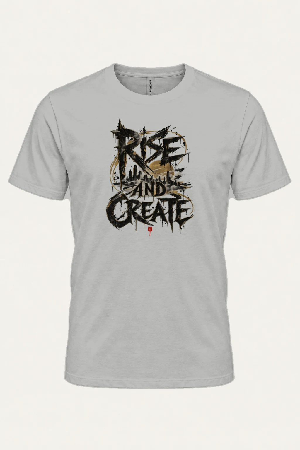 "Rise And Create" Heavyweight Unisex Crewneck T-shirt | Gildan 5000