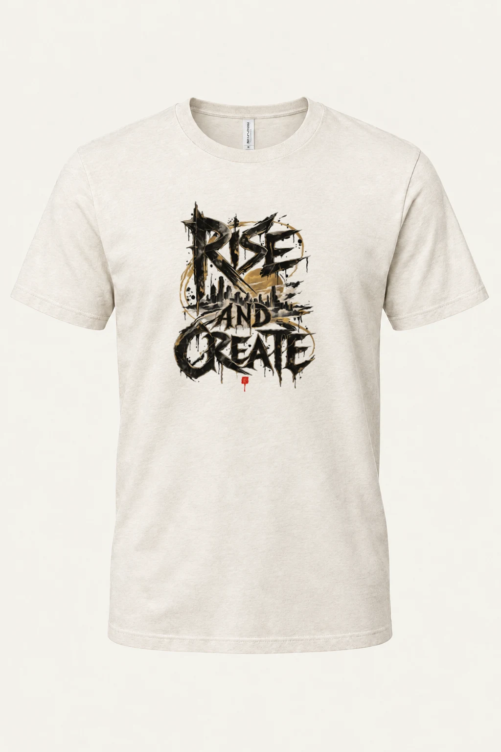 "Rise And Create" Heavyweight Unisex Crewneck T-shirt | Gildan 5000