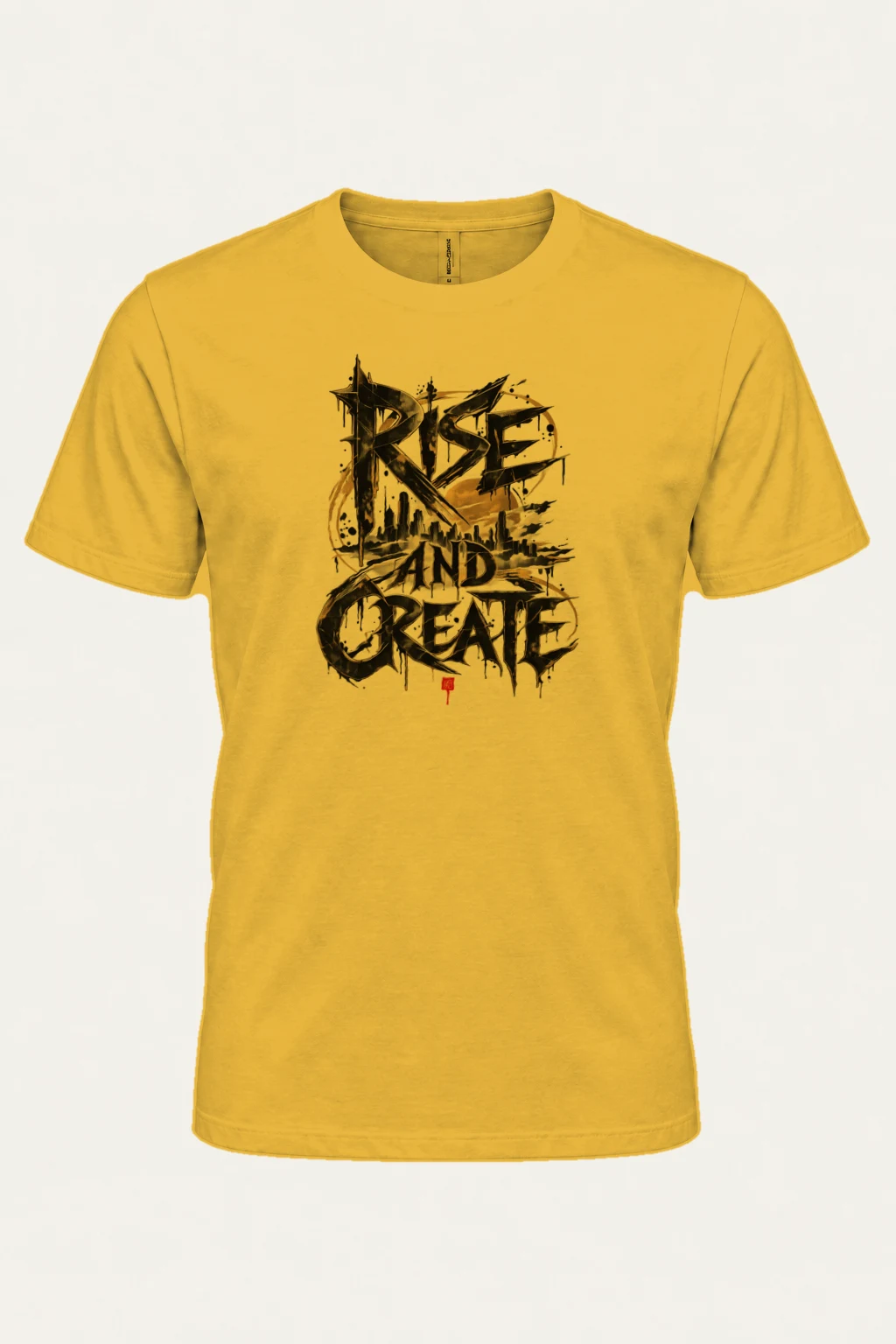 "Rise And Create" Heavyweight Unisex Crewneck T-shirt | Gildan 5000