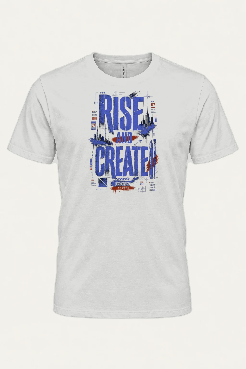 "Rise And Create" Heavyweight Unisex Crewneck T-shirt | Gildan 5000