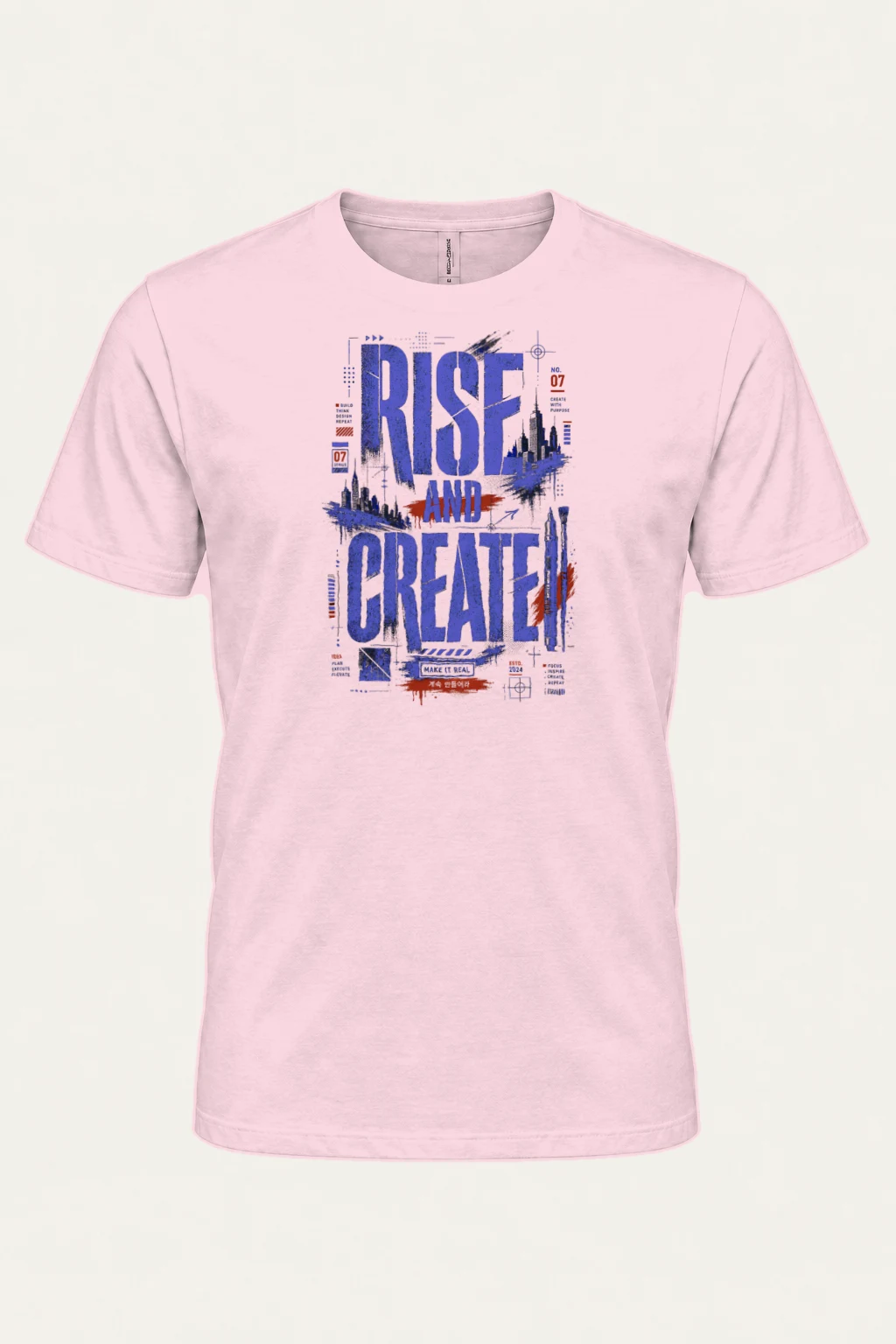 "Rise And Create" Heavyweight Unisex Crewneck T-shirt | Gildan 5000