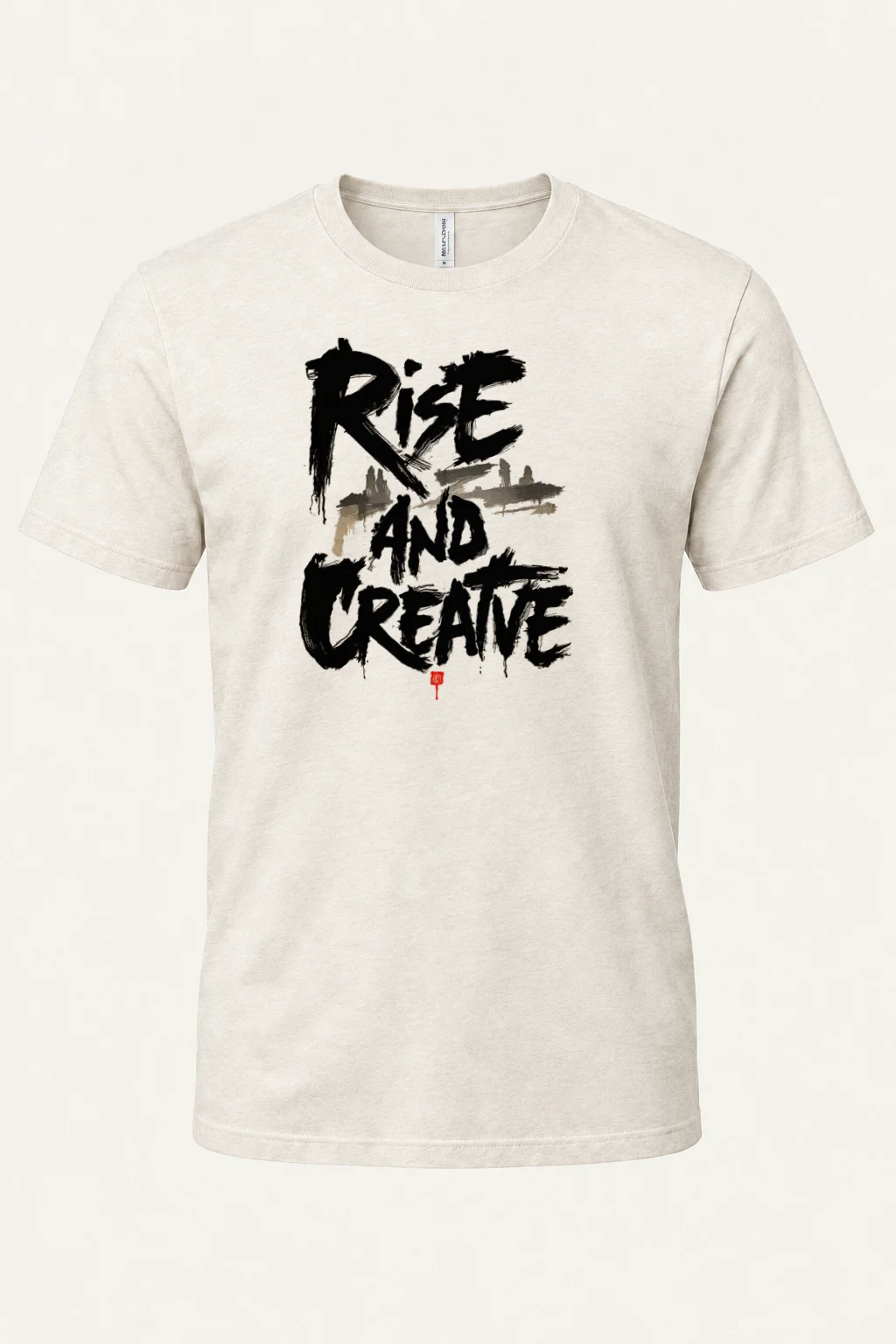 "Rise And Create" Heavyweight Unisex Crewneck T-shirt | Gildan 5000