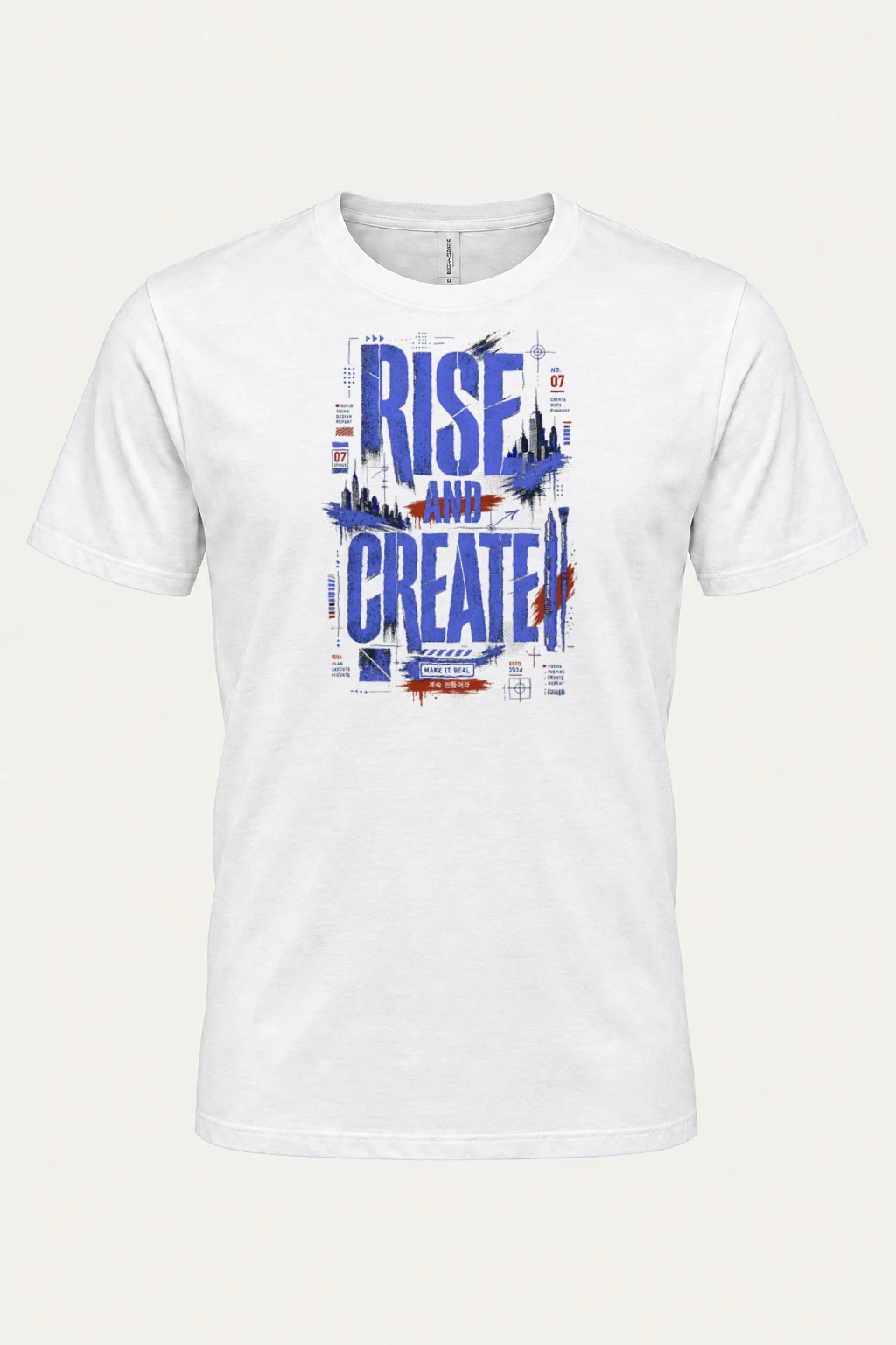 "Rise And Create" Heavyweight Unisex Crewneck T-shirt | Gildan 5000