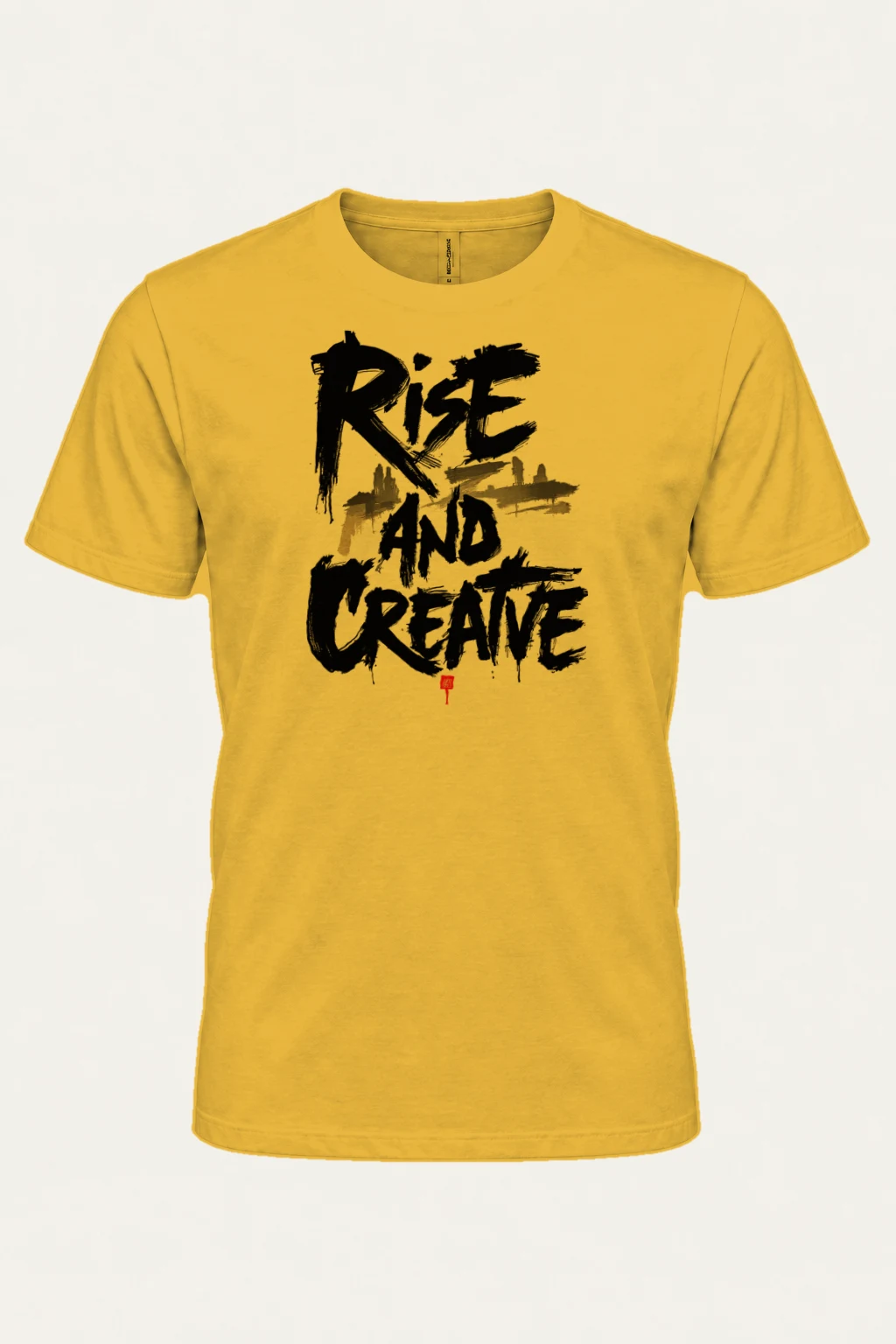 "Rise And Create" Heavyweight Unisex Crewneck T-shirt | Gildan 5000