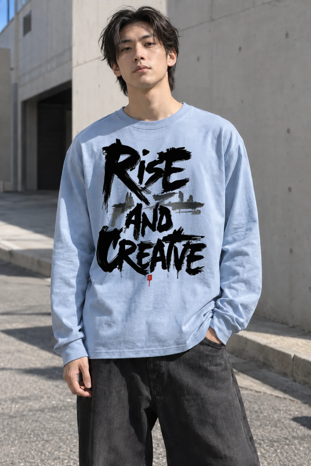 "Rise And Create" Unisex Longsleeve T-shirt | Gildan 2400