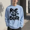 "Rise And Create" Unisex Longsleeve T-shirt | Gildan 2400