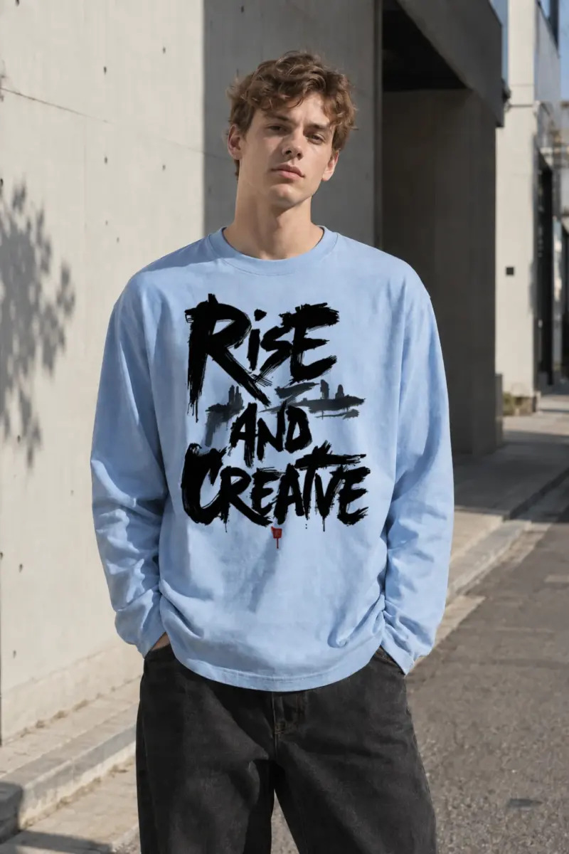 "Rise And Create" Unisex Longsleeve T-shirt | Gildan 2400