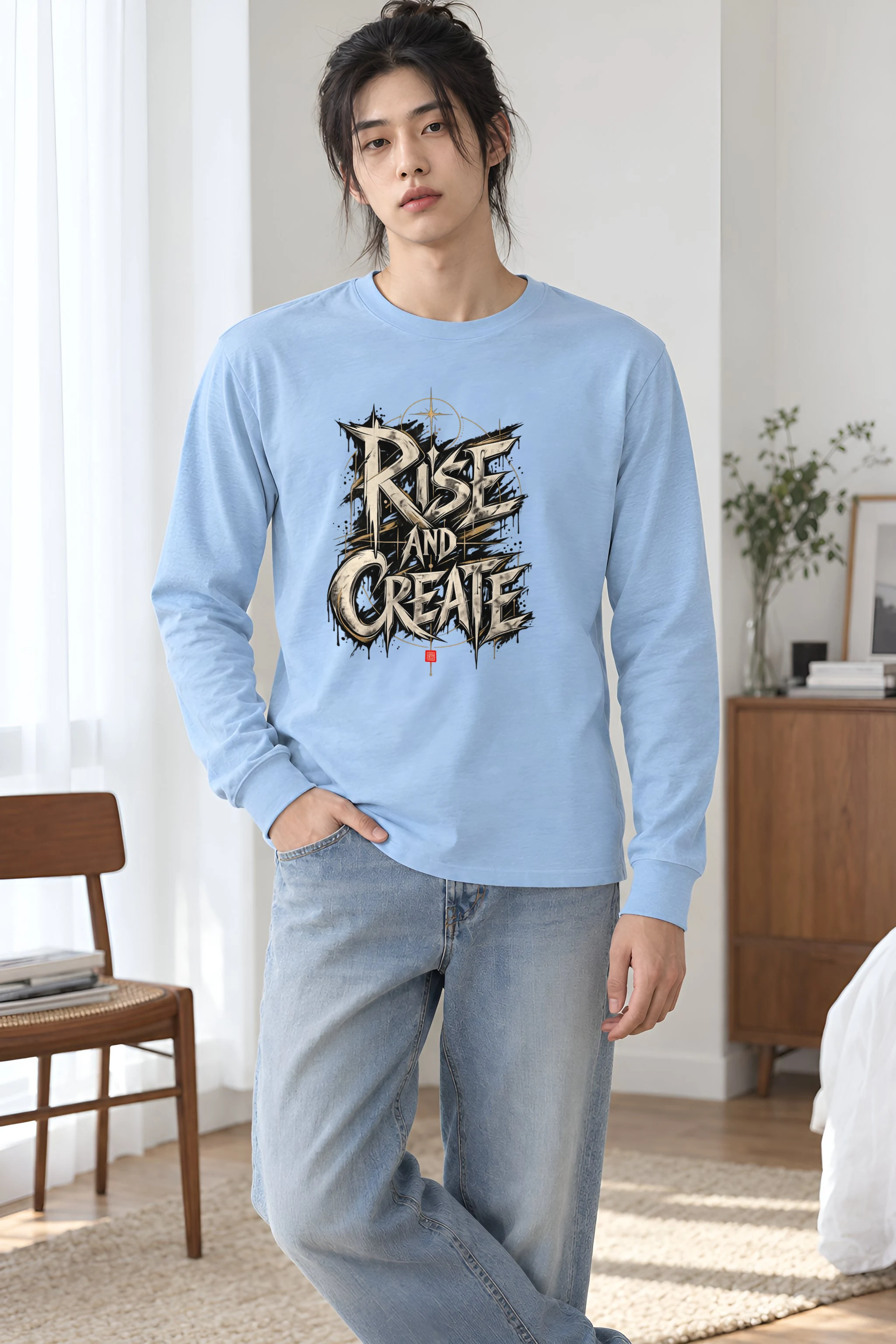 "Rise And Create" Unisex Longsleeve T-shirt