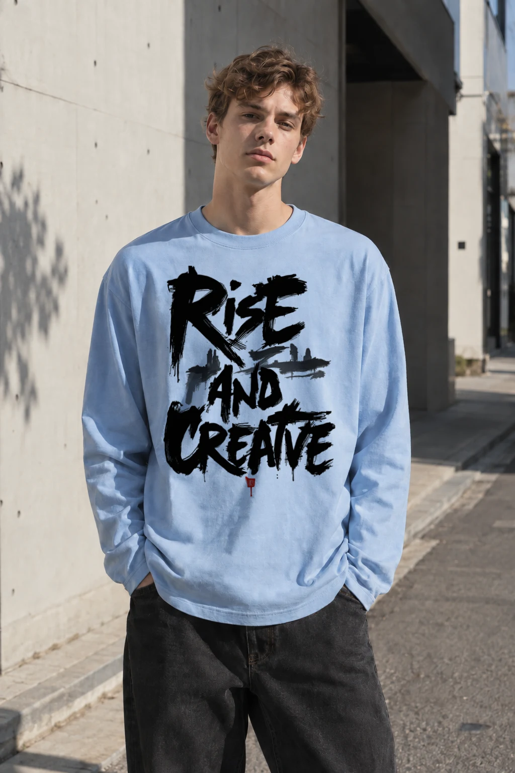 "Rise And Create" Unisex Longsleeve T-shirt | Gildan 2400