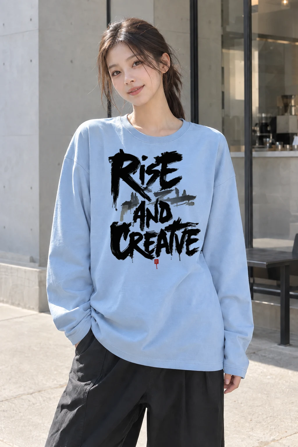 "Rise And Create" Unisex Longsleeve T-shirt | Gildan 2400