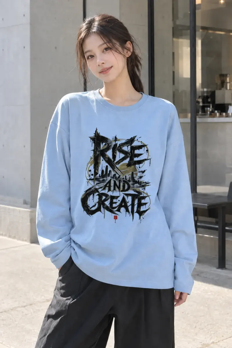 "Rise And Create" Unisex Longsleeve T-shirt | Gildan 2400