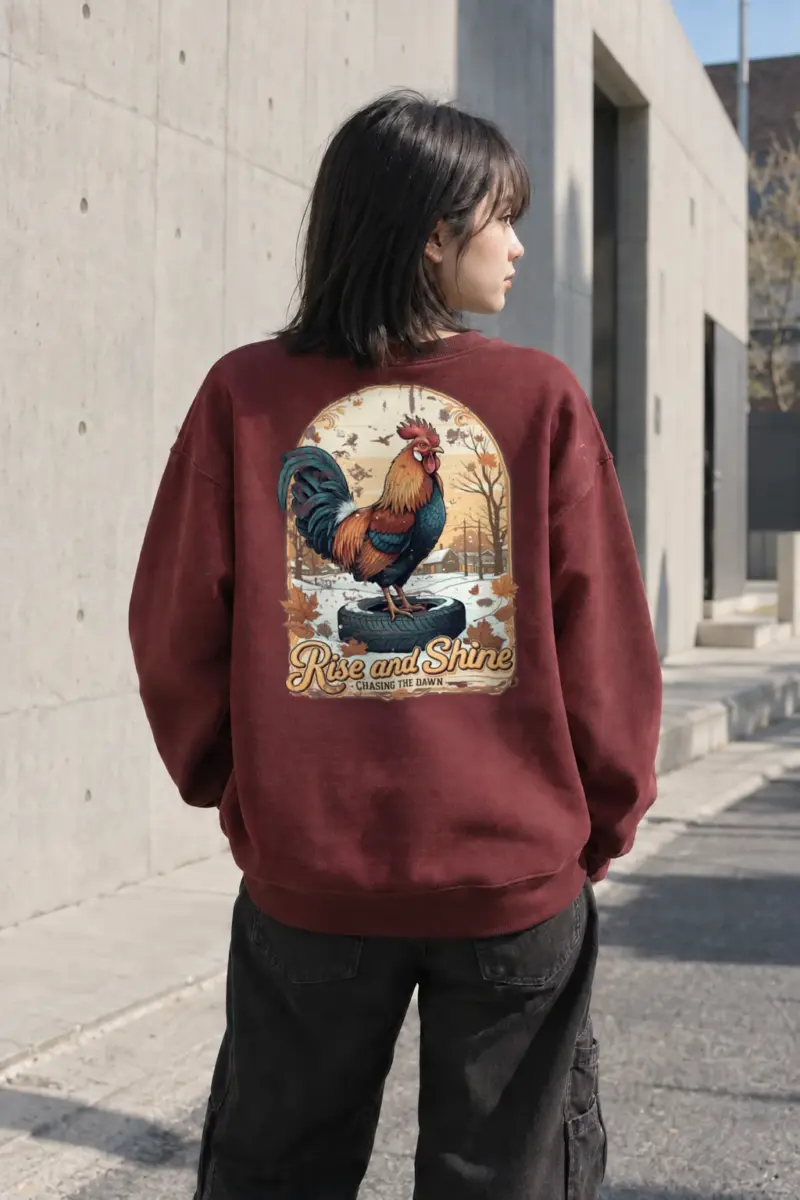 “Rise and Shine” Heavy Blend Unisex Crewneck Sweatshirt | Gildan 18000