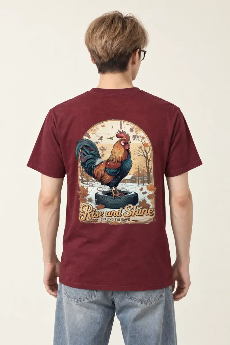 "Rise And Shine" Heavyweight Unisex Crewneck T-shirt
