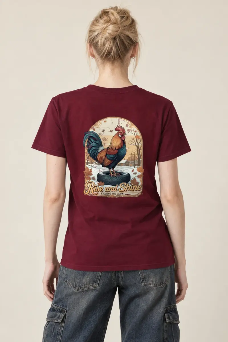 "Rise And Shine" Heavyweight Unisex Crewneck T-shirt