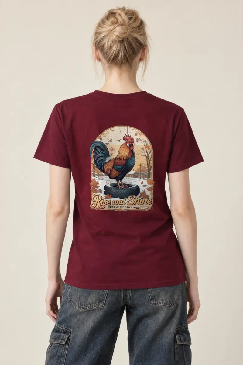 "Rise And Shine" Heavyweight Unisex Crewneck T-shirt