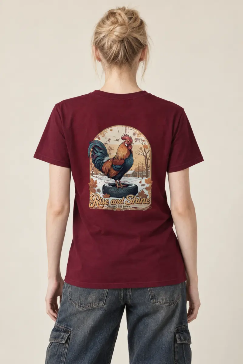 "Rise And Shine" Heavyweight Unisex Crewneck T-shirt