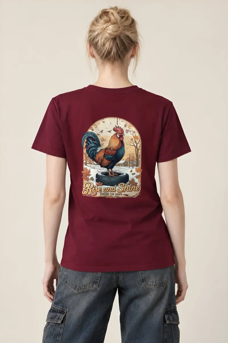 "Rise And Shine" Heavyweight Unisex Crewneck T-shirt