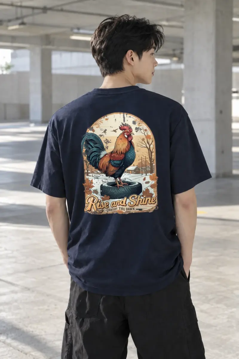 “Rise And Shine” Heavyweight Unisex Crewneck T-shirt | Gildan 5000