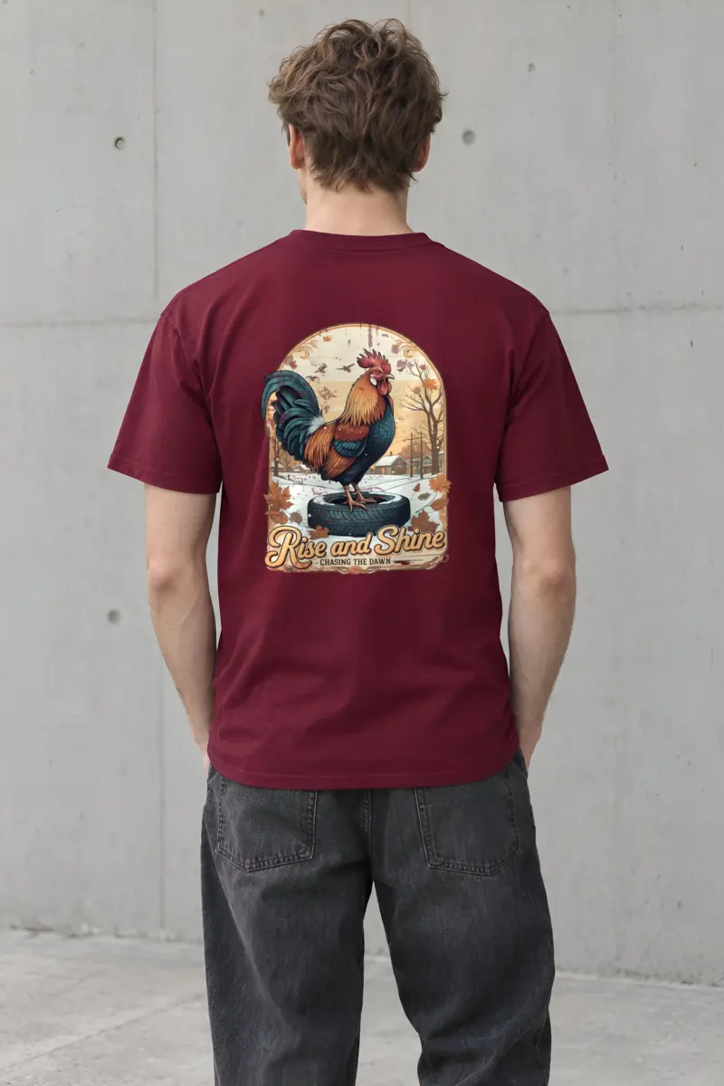 "Rise And Shine" Heavyweight Unisex Crewneck T-shirt