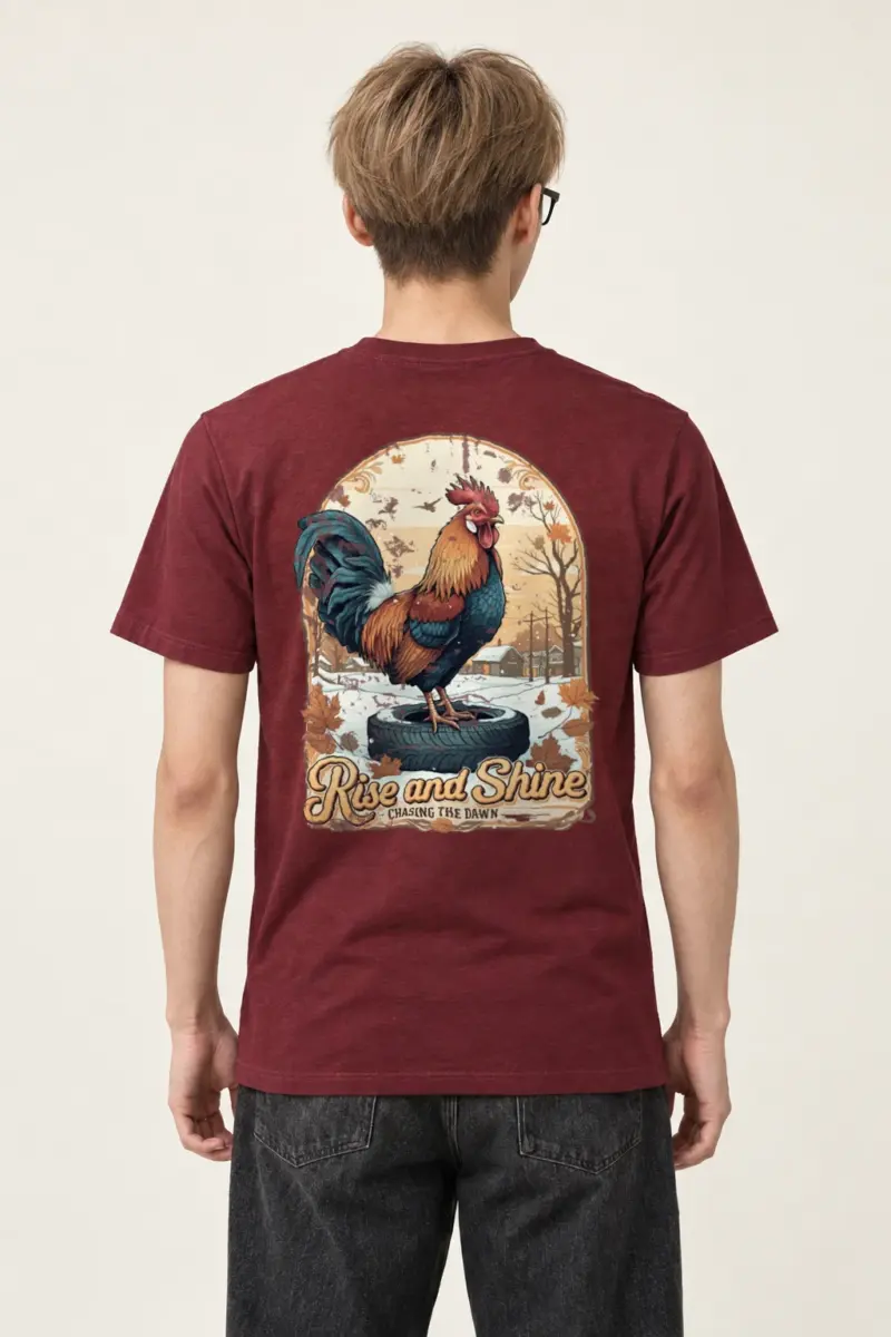 "Rise And Shine" Heavyweight Unisex Crewneck T-shirt