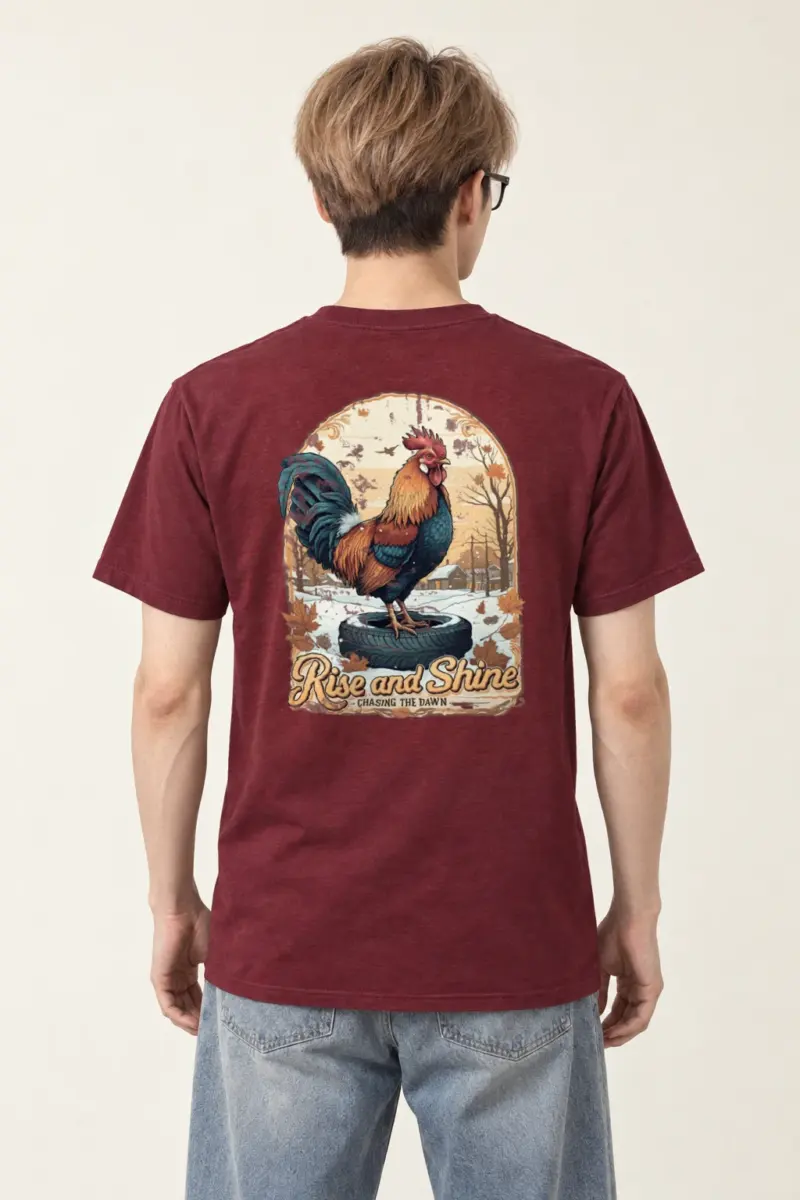 "Rise And Shine" Heavyweight Unisex Crewneck T-shirt