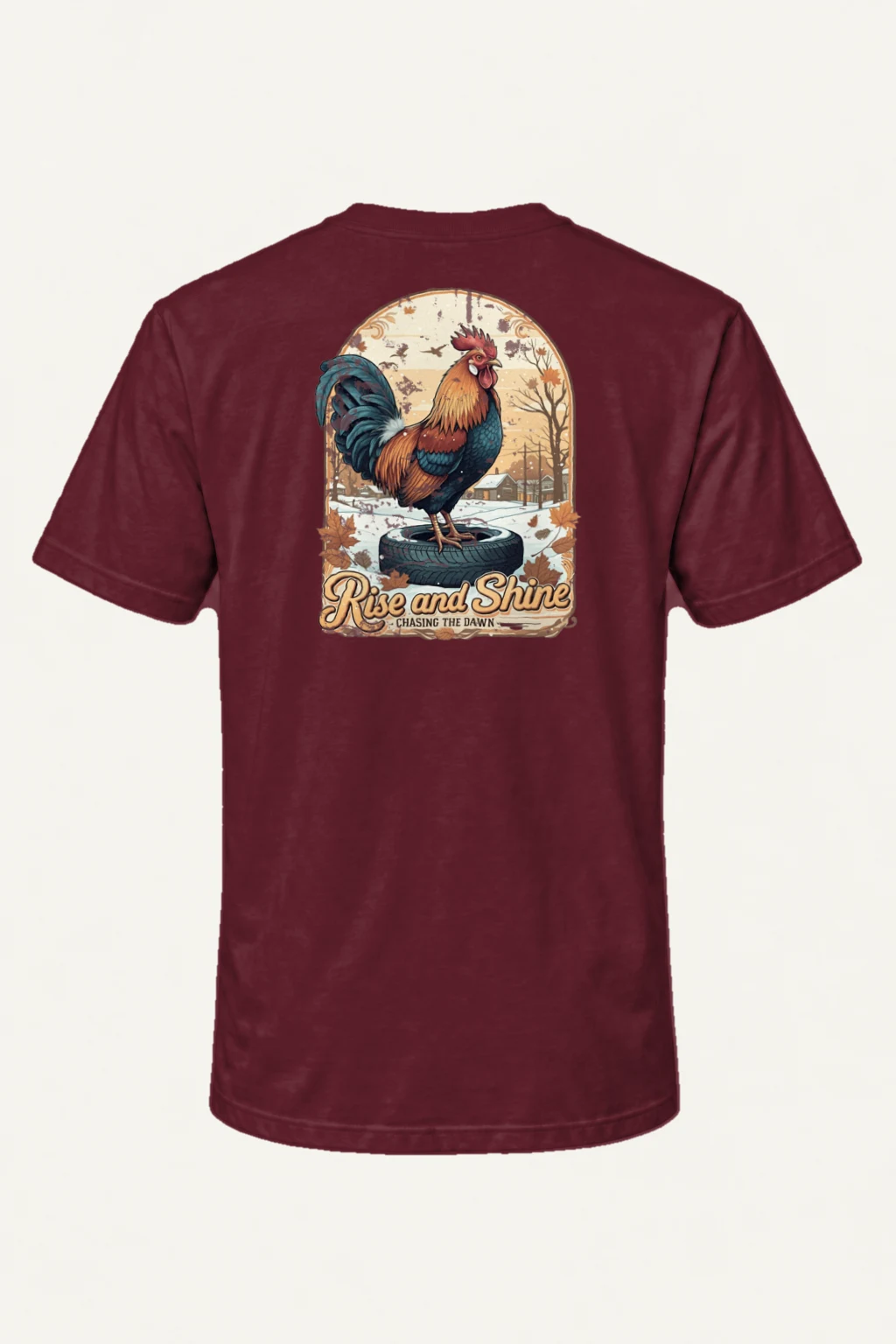 "Rise And Shine" Heavyweight Unisex Crewneck T-shirt | Gildan 5000