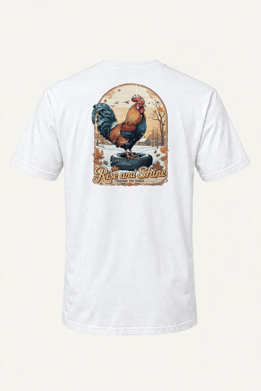 "Rise And Shine" Heavyweight Unisex Crewneck T-shirt | Gildan 5000