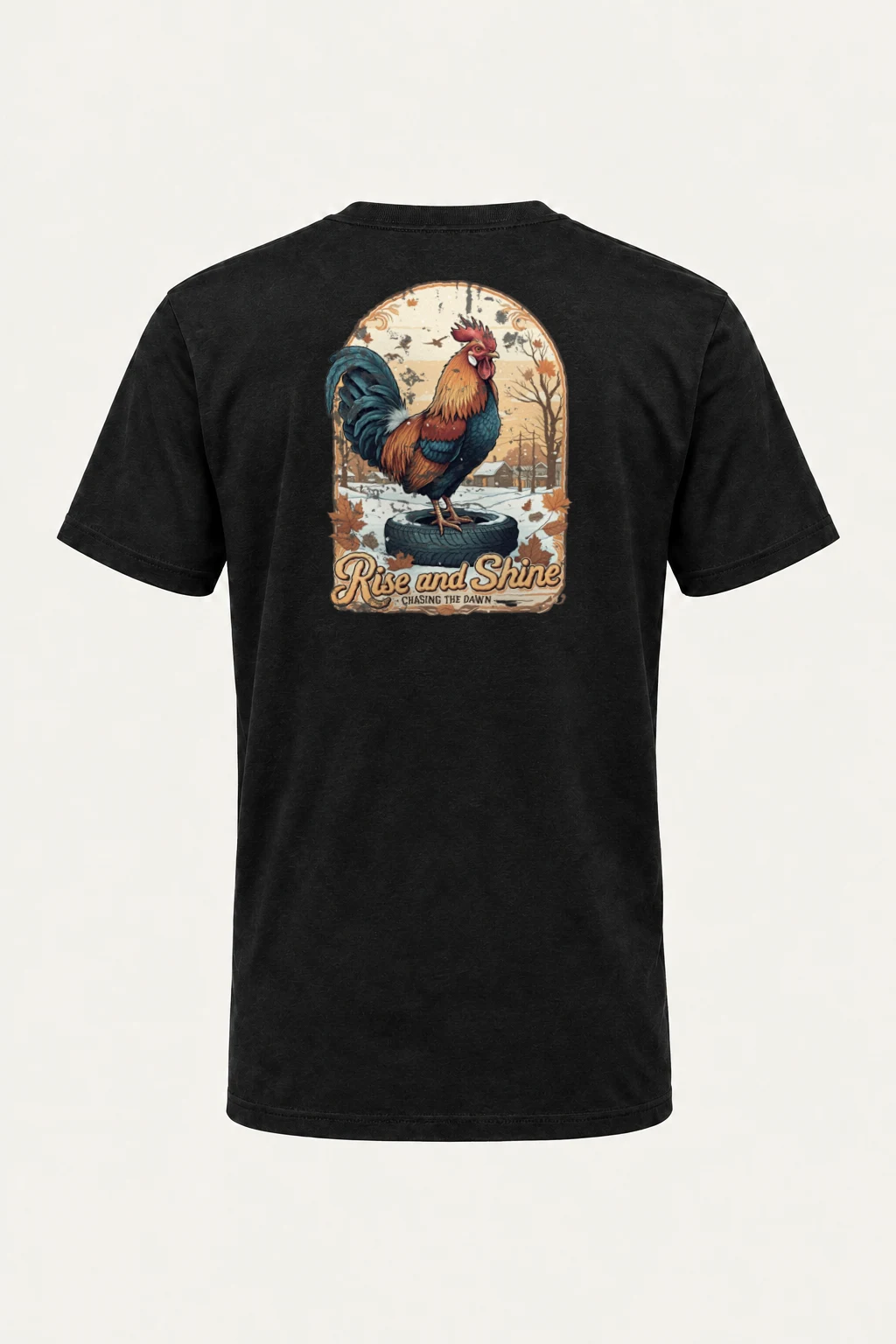 "Rise And Shine" Heavyweight Unisex Crewneck T-shirt | Gildan 5000