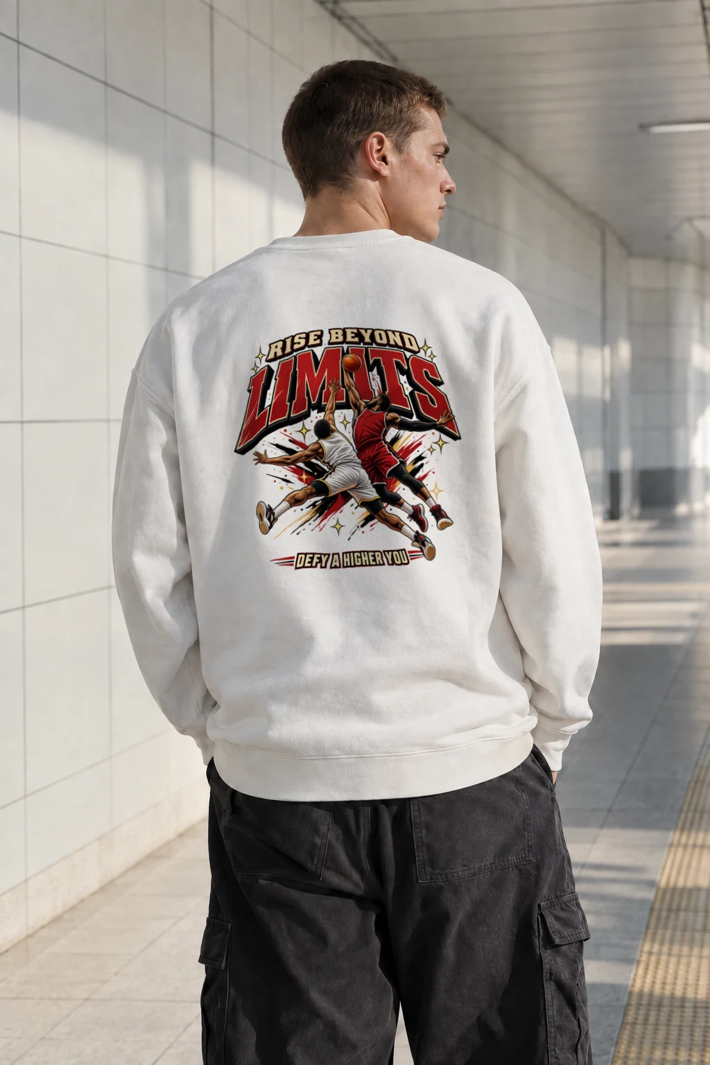 "Rise Beyond Limits" Heavy Blend Unisex Crewneck Sweatshirt | Gildan 18000
