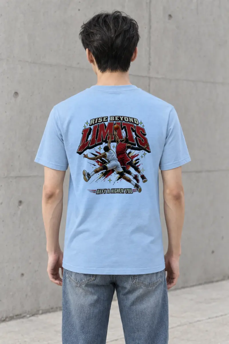 "Rise Beyond Limits" Heavyweight Unisex Crewneck T-shirt