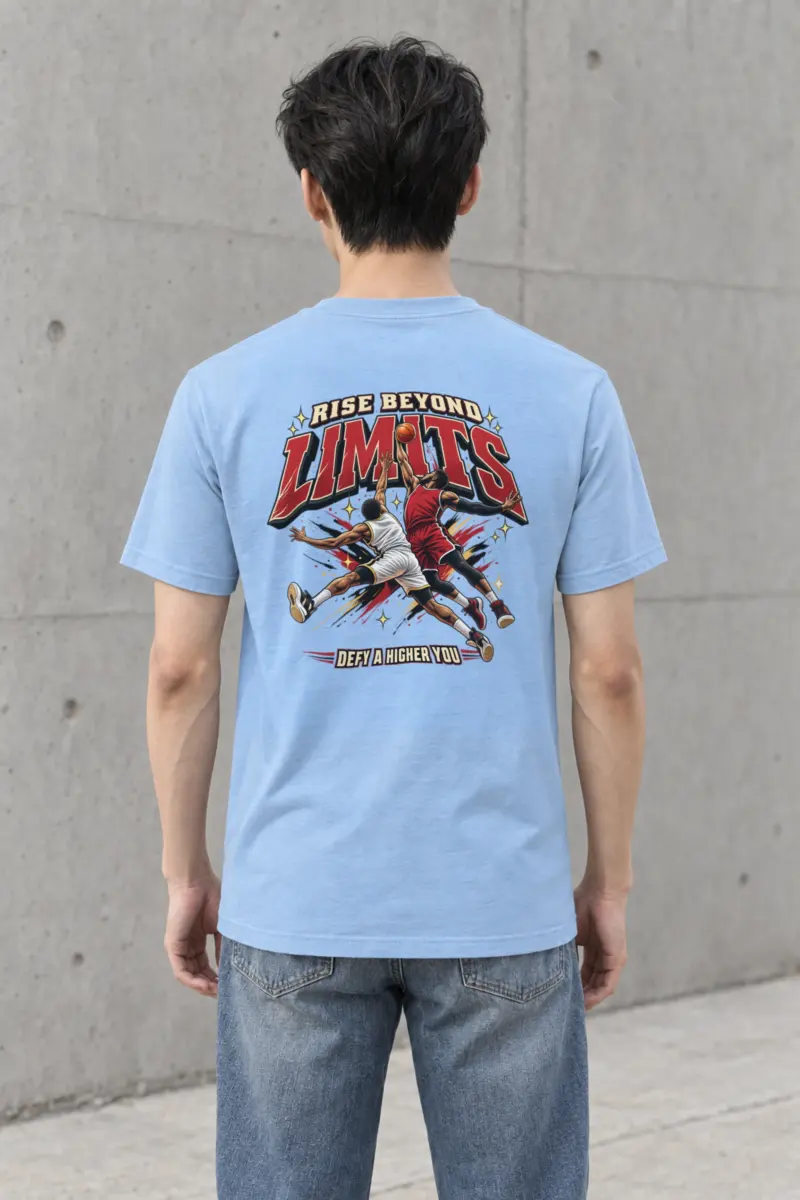 "Rise Beyond Limits" Heavyweight Unisex Crewneck T-shirt