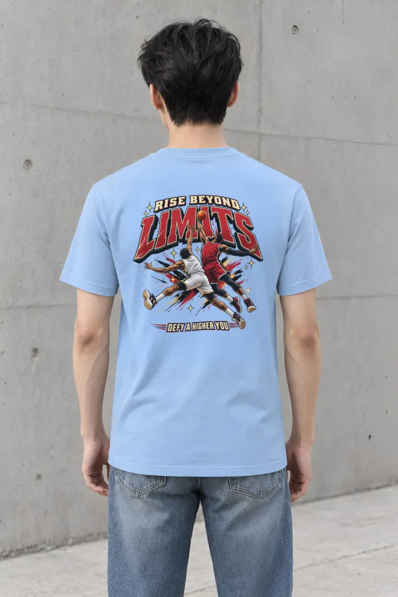 "Rise Beyond Limits" Heavyweight Unisex Crewneck T-shirt