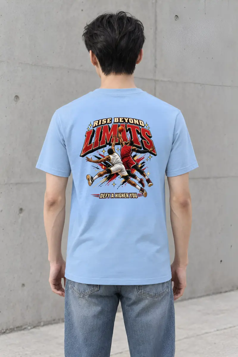 "Rise Beyond Limits" Heavyweight Unisex Crewneck T-shirt
