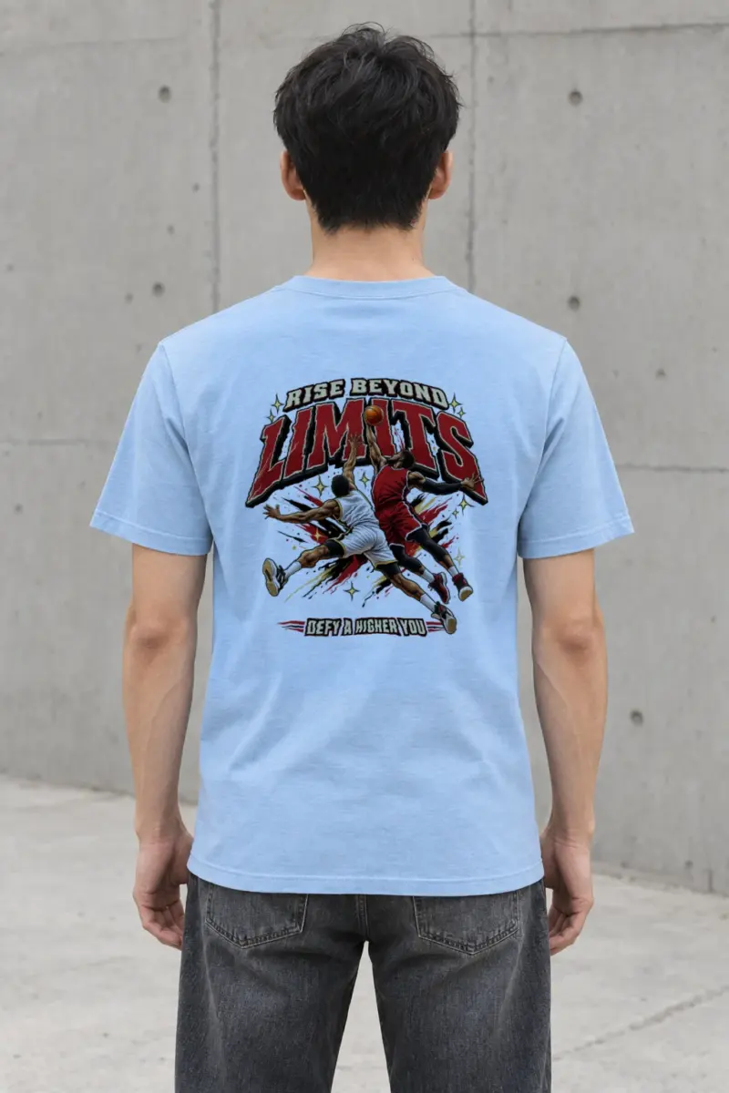 "Rise Beyond Limits" Heavyweight Unisex Crewneck T-shirt | Gildan 5000