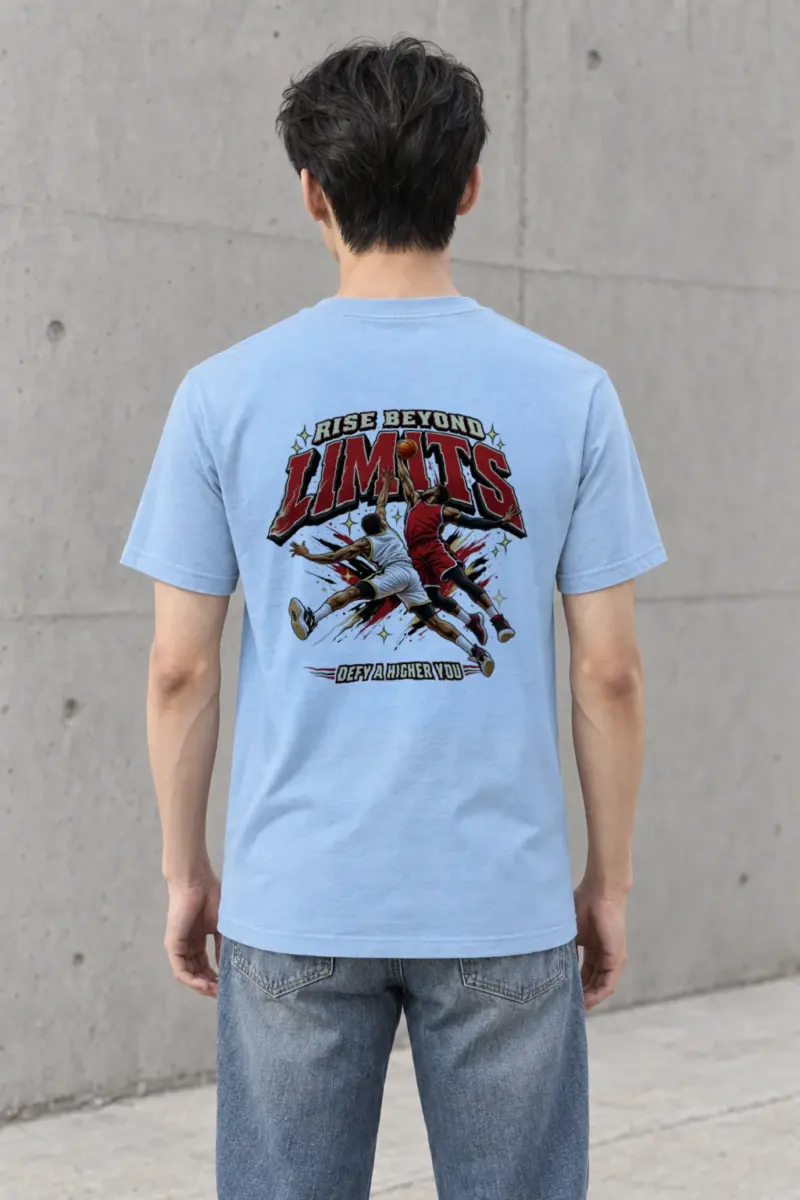 "Rise Beyond Limits" Heavyweight Unisex Crewneck T-shirt
