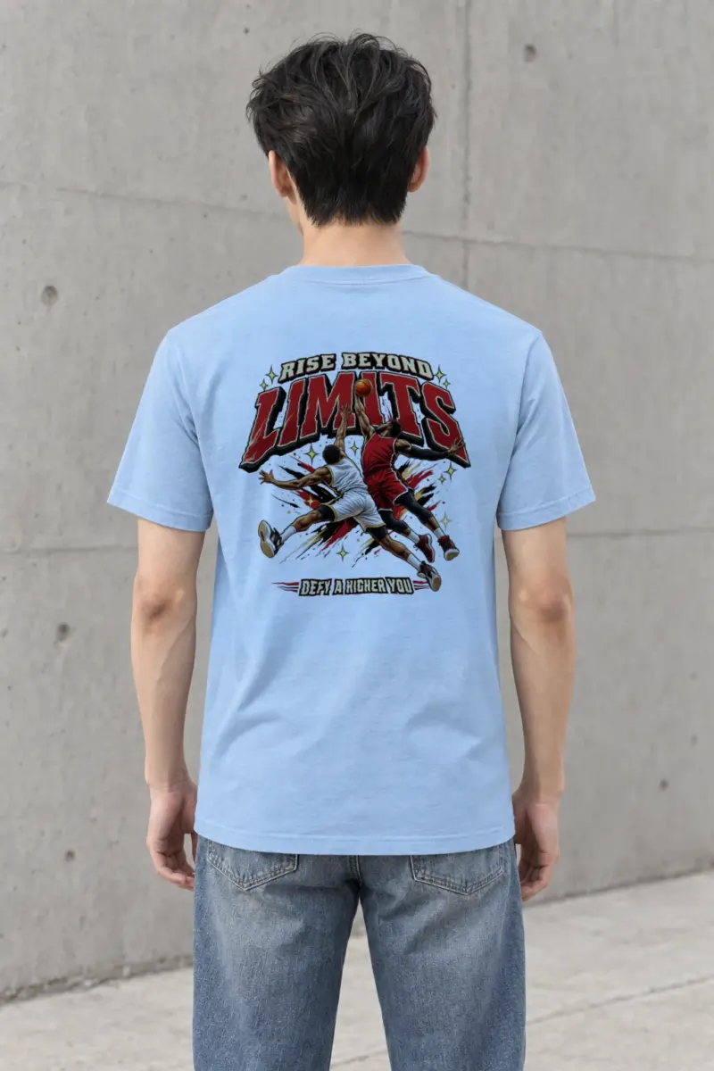 "Rise Beyond Limits" Heavyweight Unisex Crewneck T-shirt