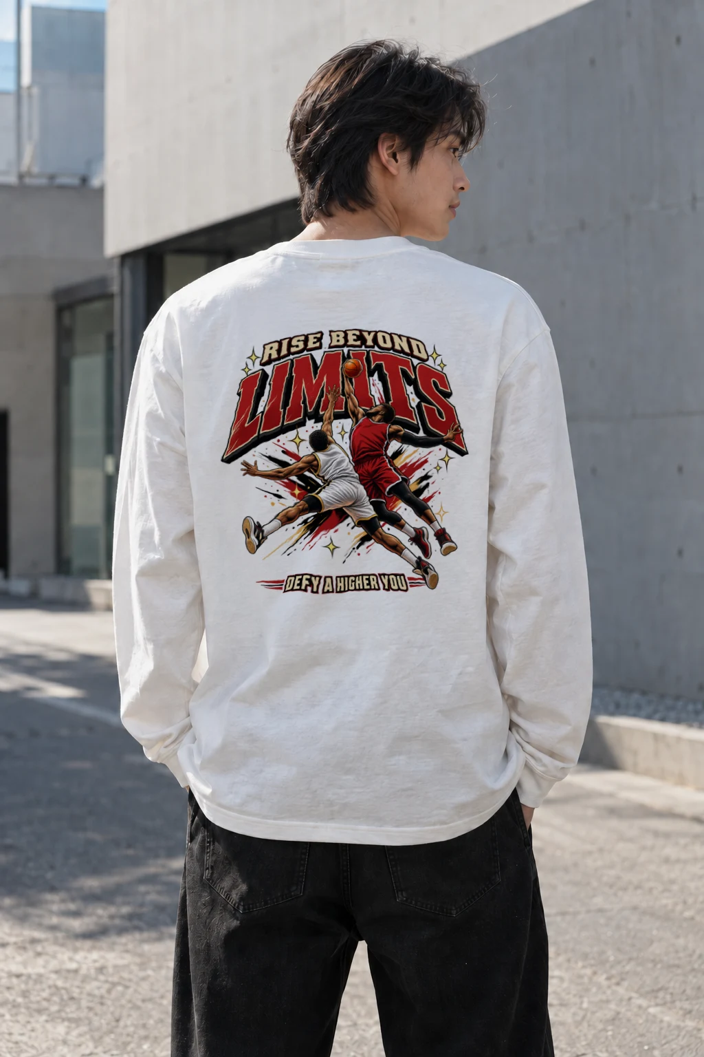 "Rise Beyond Limits" Unisex Longsleeve T-shirt | Gildan 2400