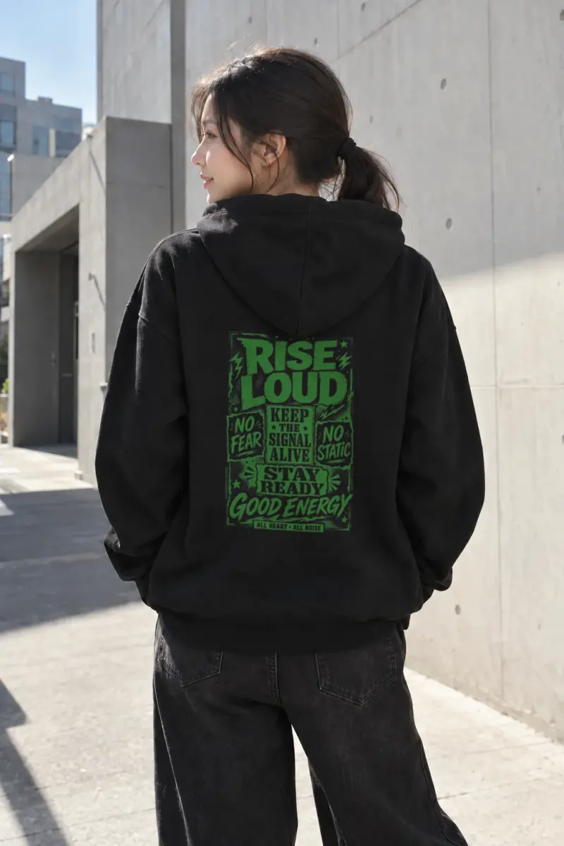 "Rise Loud" Heavy Blend Unisex Pullover Hoodie | Gildan 18500