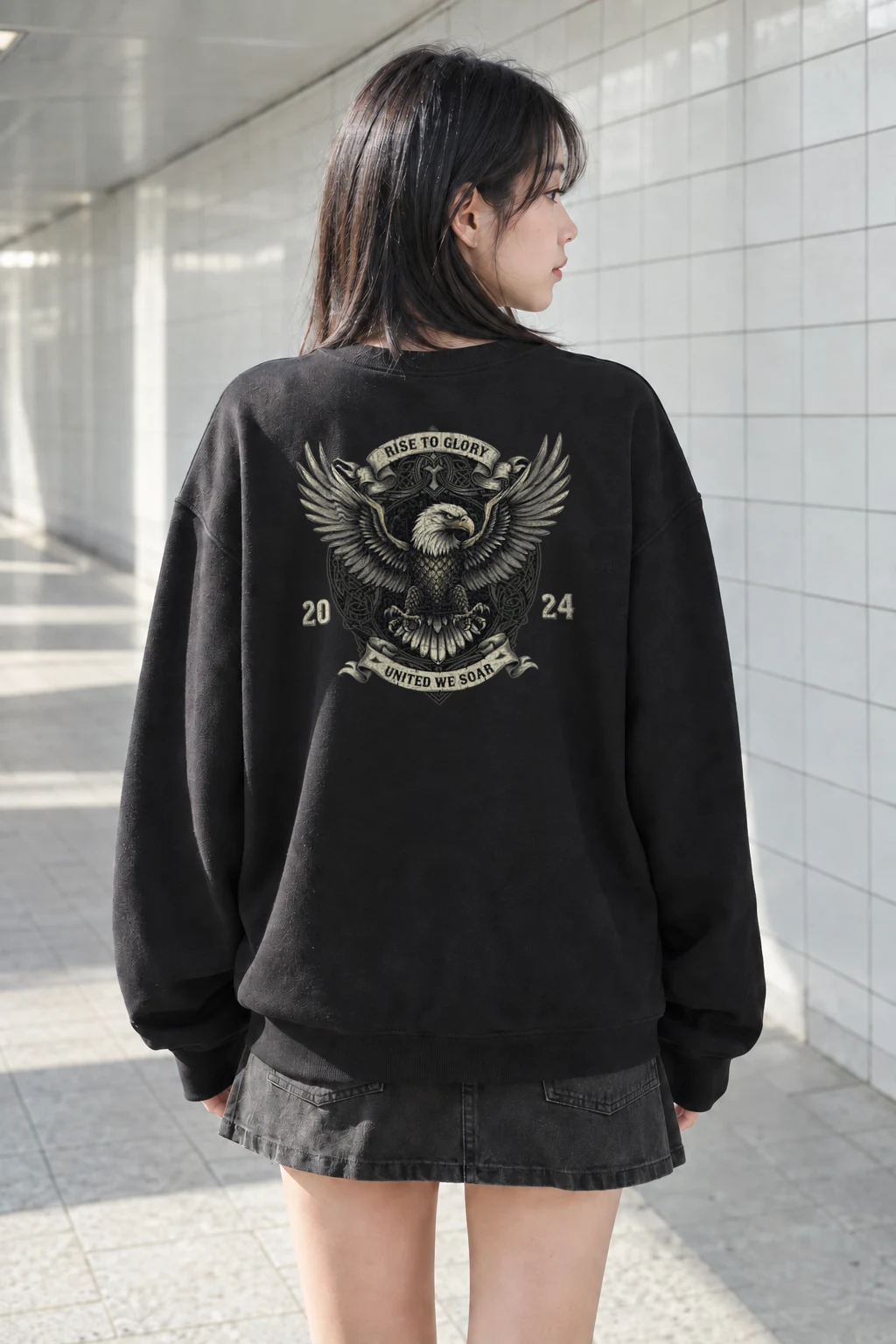 "Rise To Glory" Heavy Blend Unisex Crewneck Sweatshirt | Gildan 18000